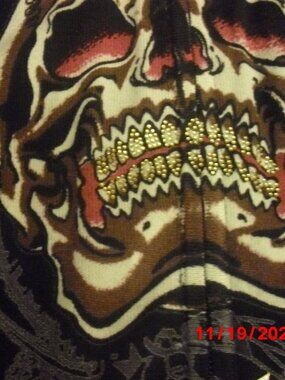 ED HARDY HOODIE,  Dramatic and Whimsical! Men's Medium, Rhinestones Everywhere!!